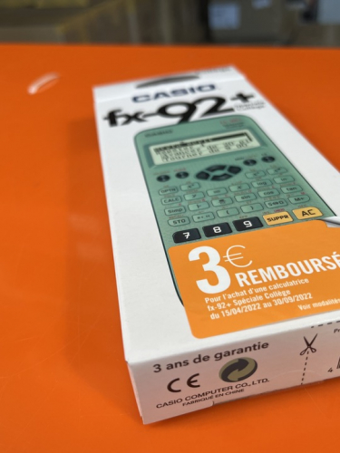 Calculatrice Casio FX 92+ Spéciale Collège ✔️ 24,95 €